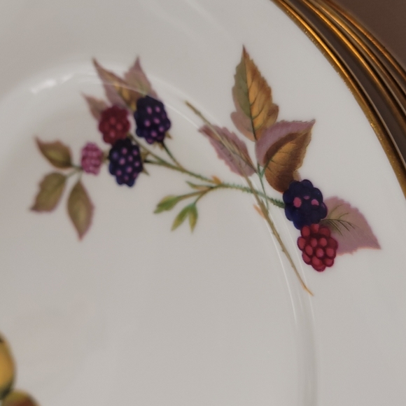 Vintage 1961 Royal worcester evesham gold trim salad plate set of 6 - Picture 5 of 6